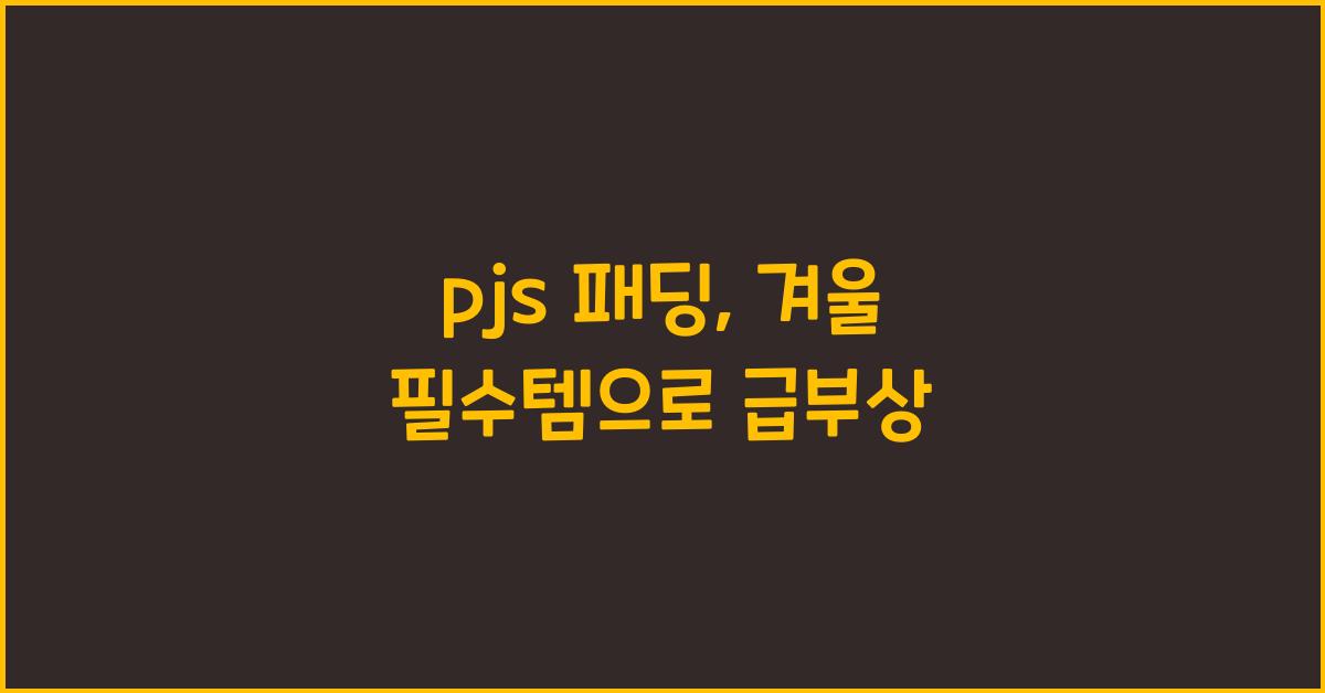 pjs 패딩