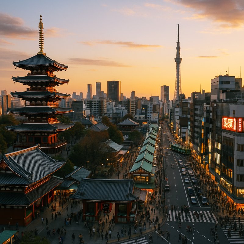 도쿄의 아름다운 풍경