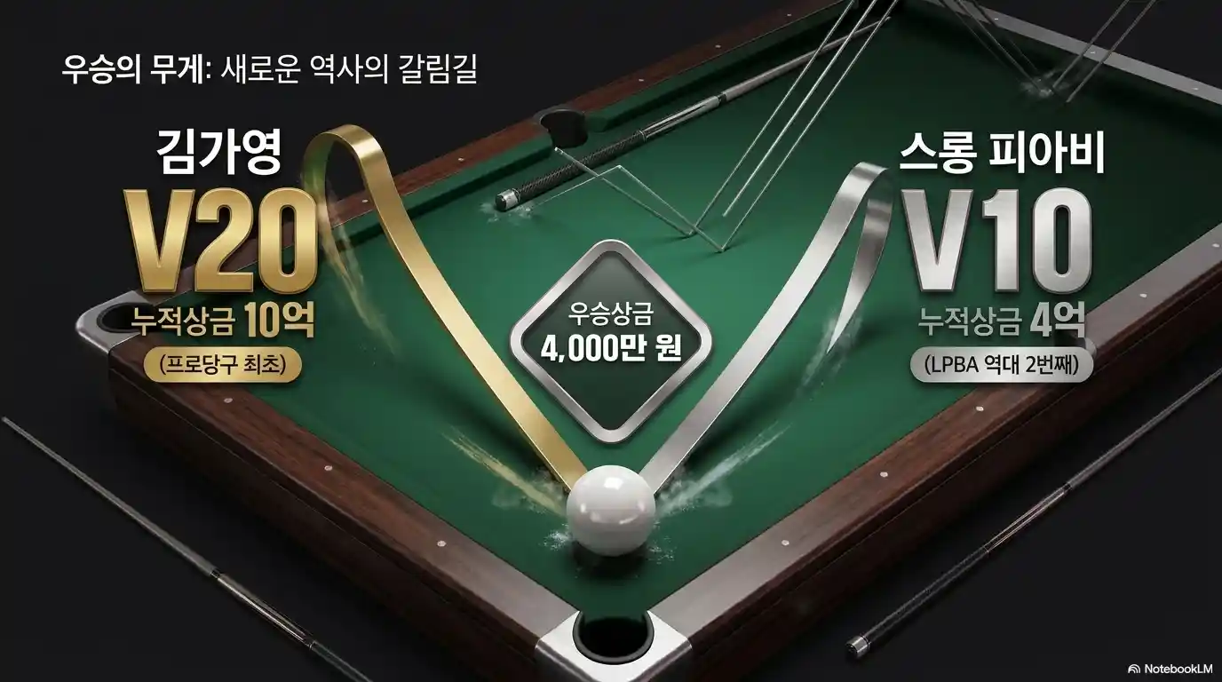 LPBA 결승 우승 시 기록 - 김가영 V20 달성 시 누적상금 10억 프로당구 최초, 스롱 피아비 V10 달성 시 누적상금 4억 LPBA 역대 2번째, 우승상금 4000만원