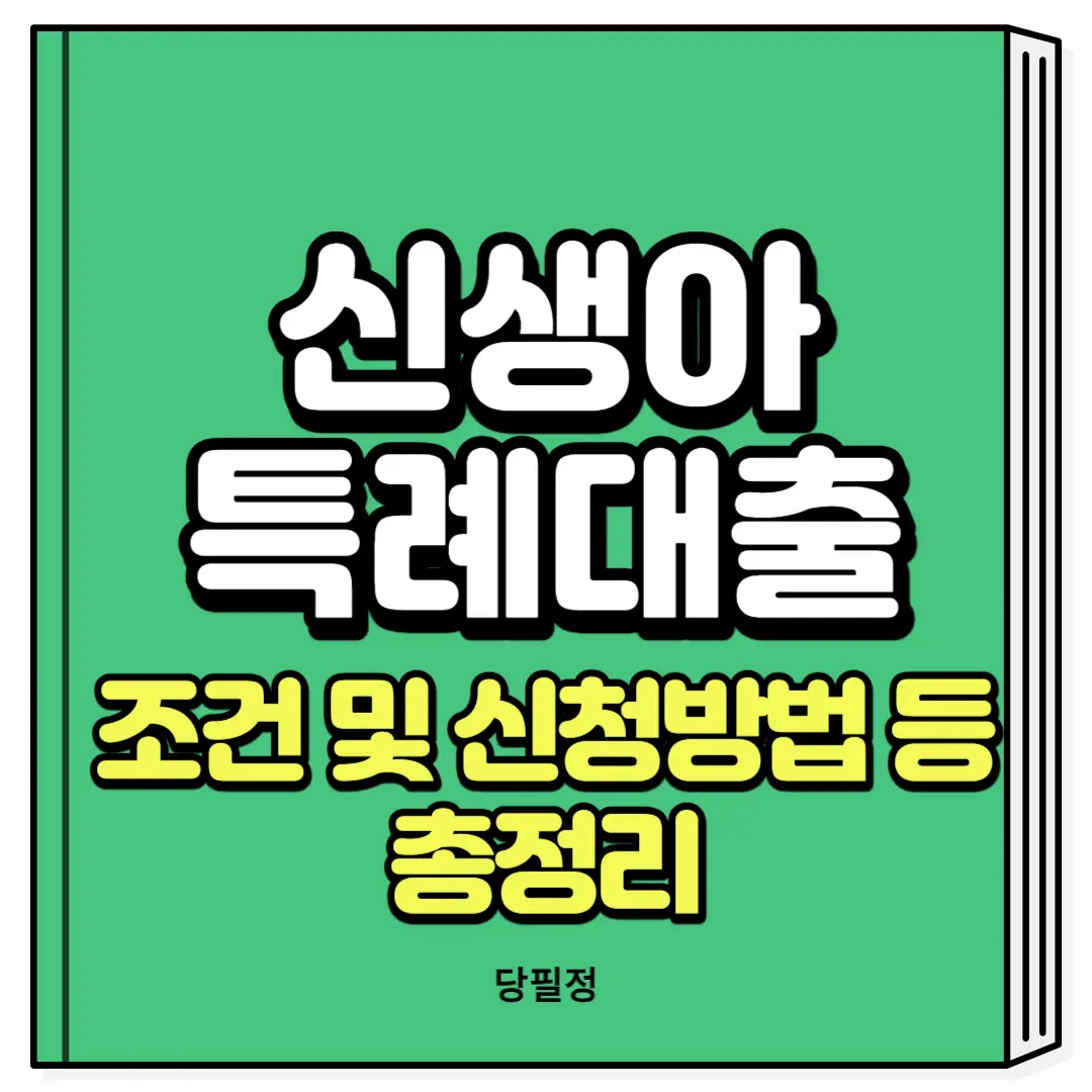 신생아 특례 대출 조건 금리 대환 신청