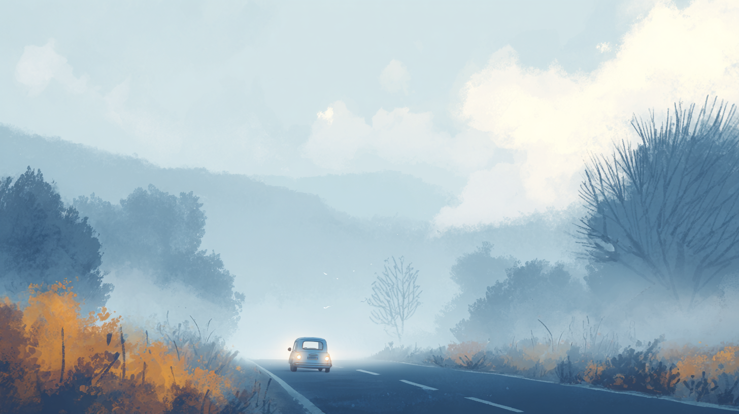 안개 낀 날 운전 팁(초보 운전자)