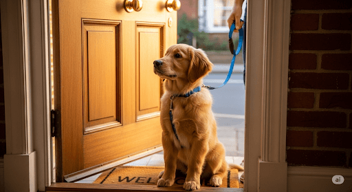 강아지 첫 산책 준비