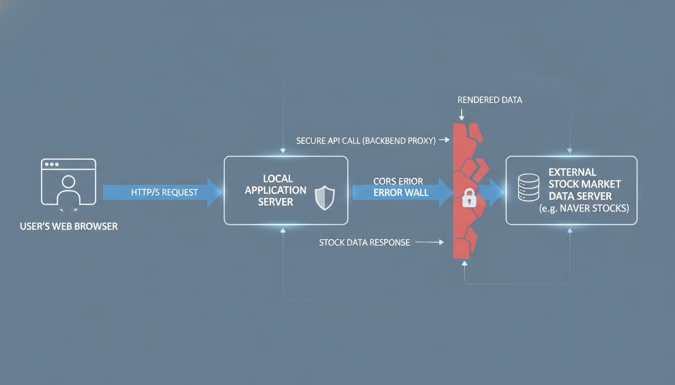 브라우저와 외부 서버 간 코즈(CORS) 오류를 해결하는 서버 사이드 데이터 연동 구조