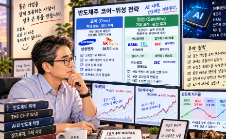 삼성전자 장기보유와 계절적 증시 사이클 분석하는 투자자 이미지