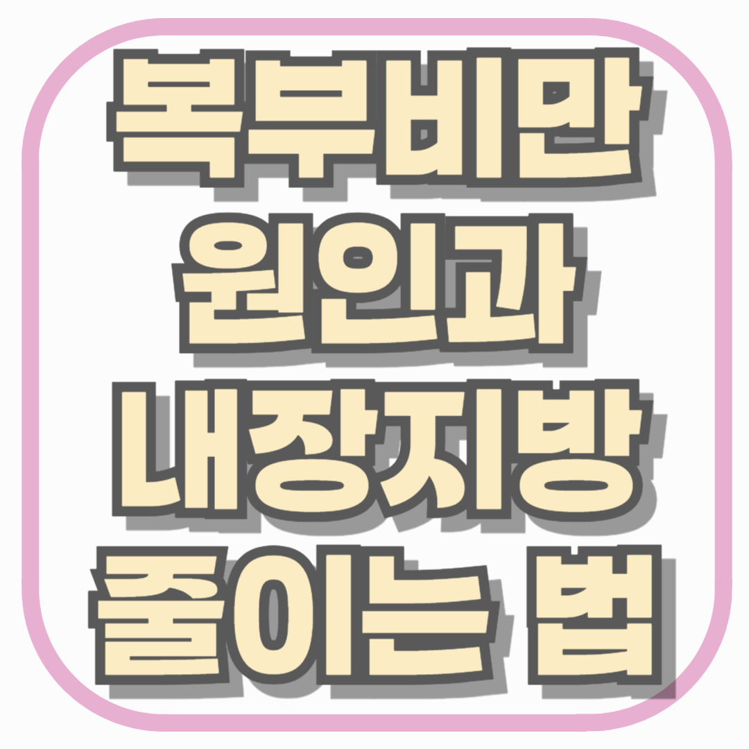 복부비만 원인과 내장지방 줄이는 법, 50대부터 시작하는 건강관리