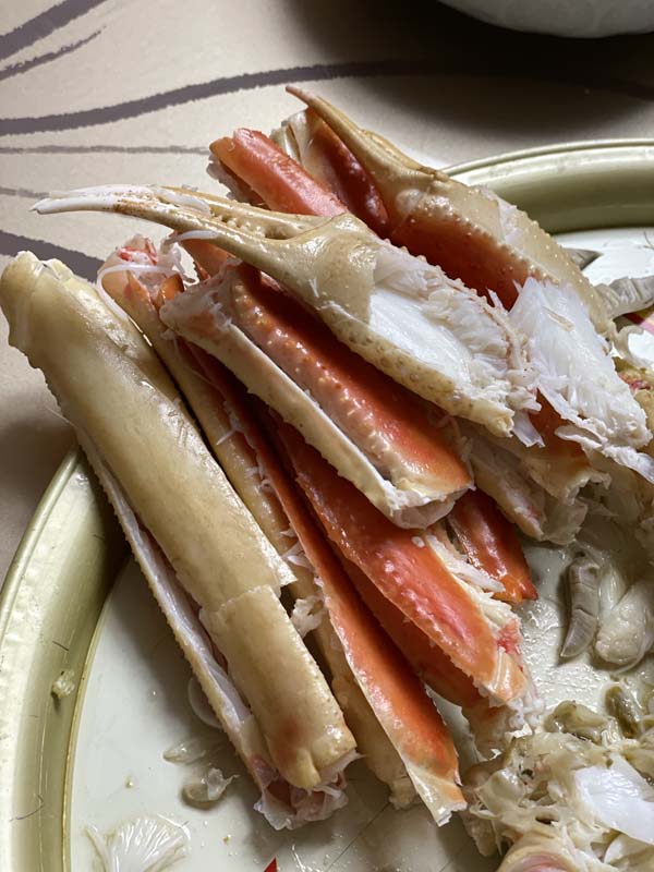 대게 찜 다리 살