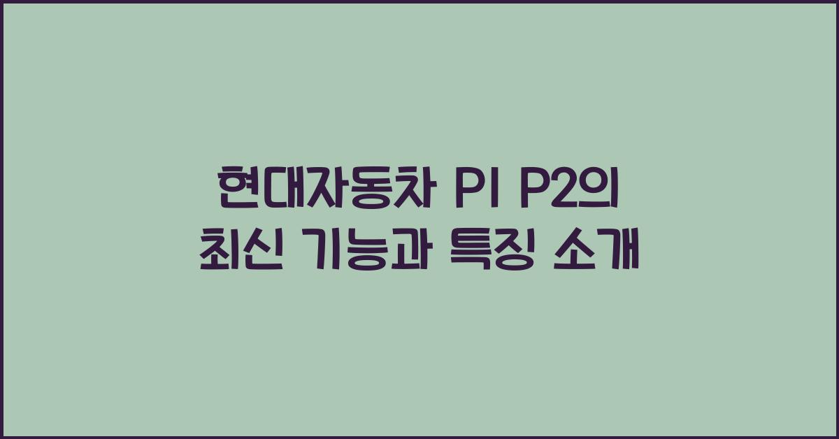 현대자동차 p1 p2