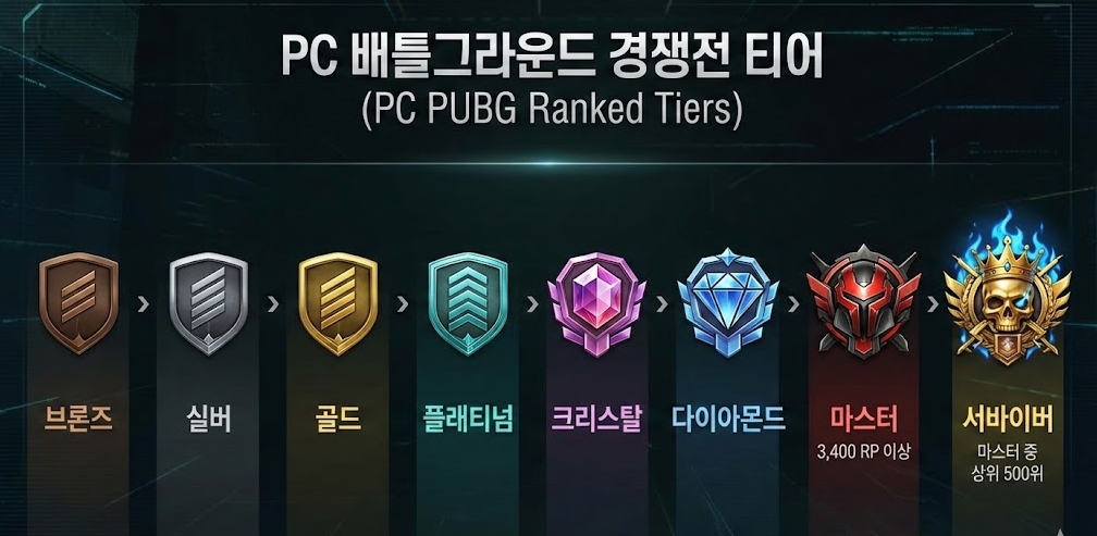 배그 티어 순서