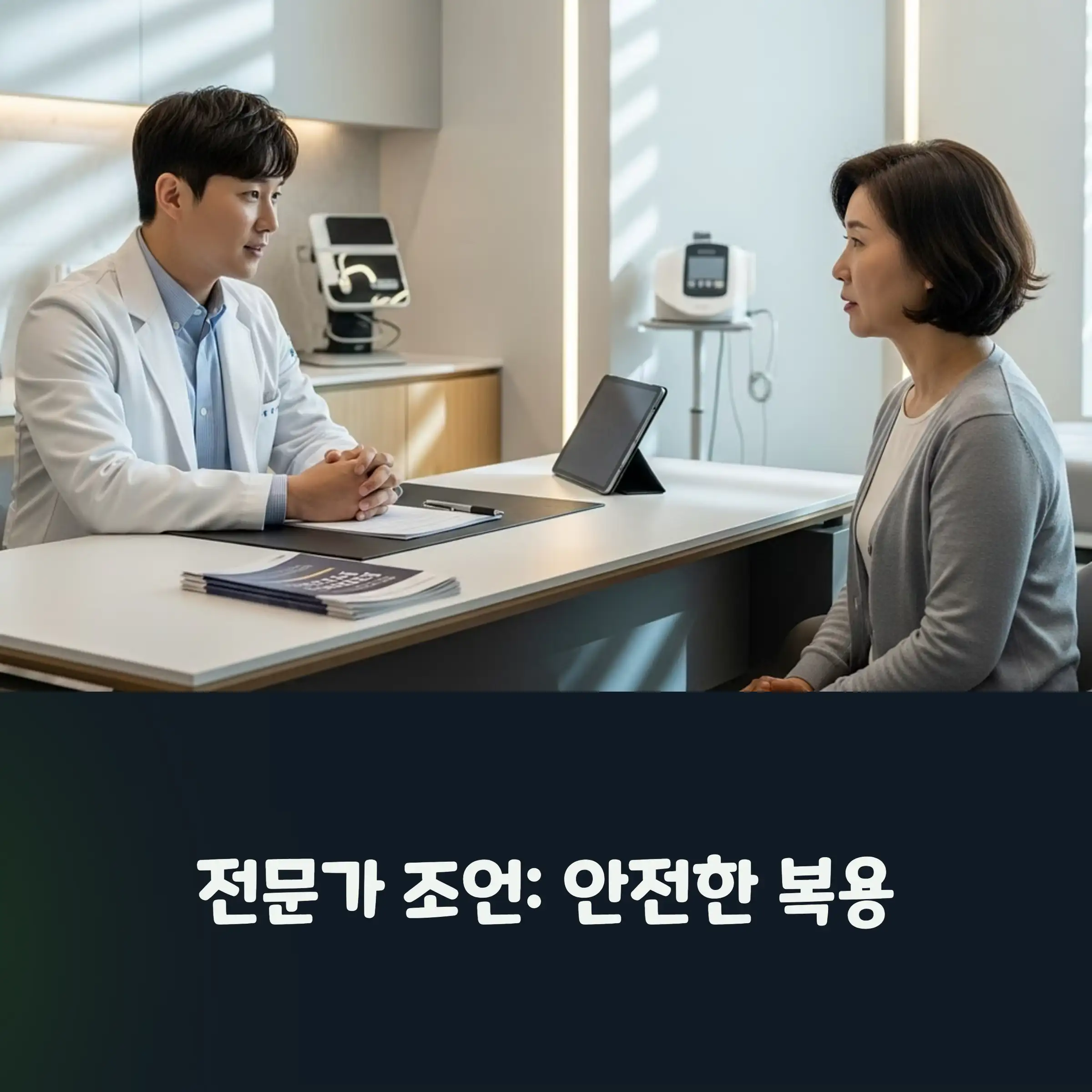 전문가와 상담중인 수면 부족의 여성