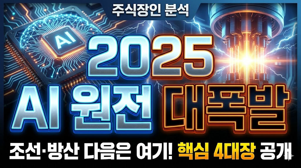 2025년 AI 원전 관련주 TOP 4 두산에너빌리티 한국전력 비에이치아이 지엔씨에너지 주가 전망