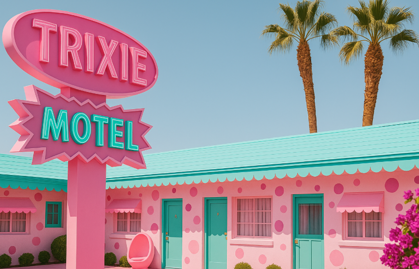 Trixie Motel – 팜스프링스 간판 이미지