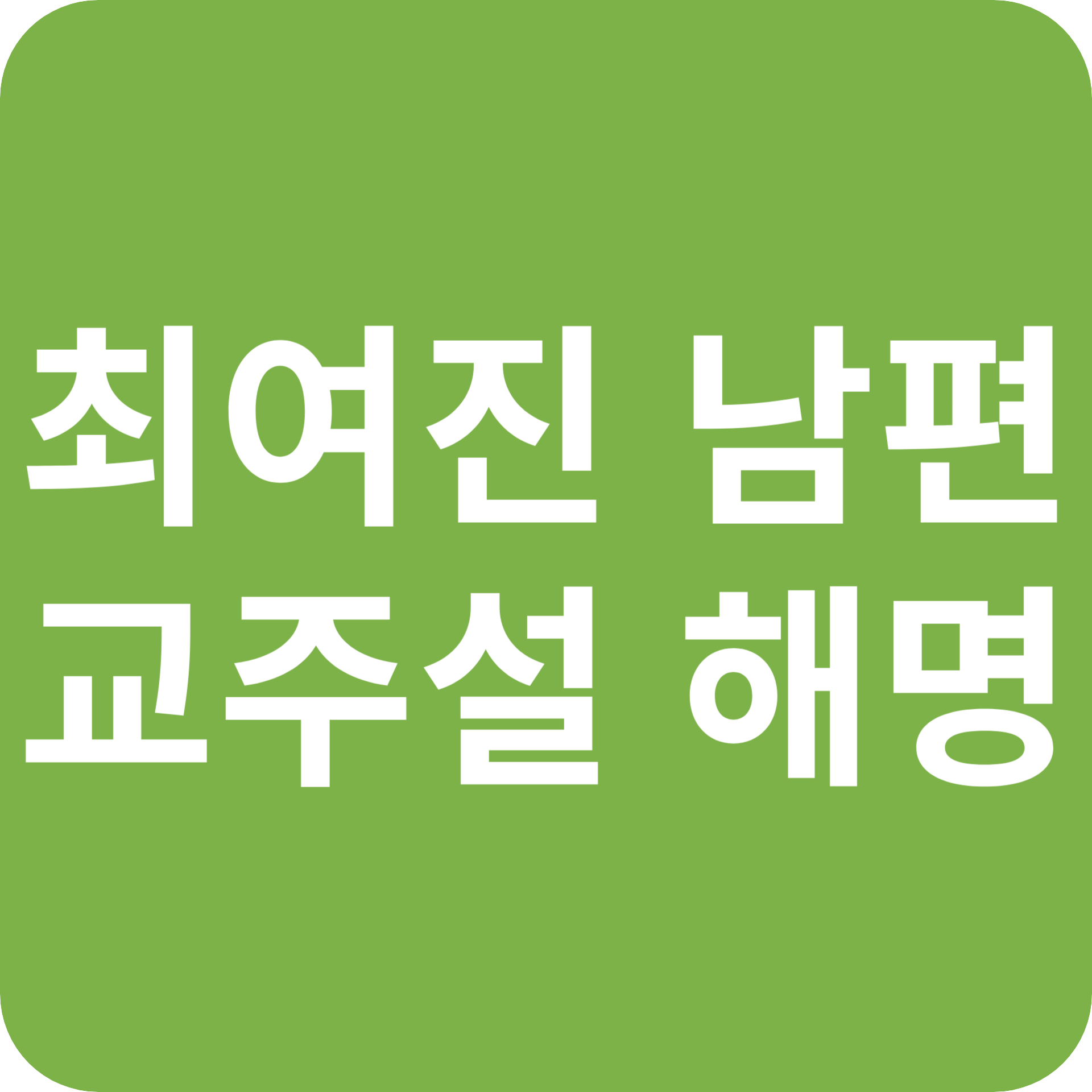 최여진 남편 교주설 해명