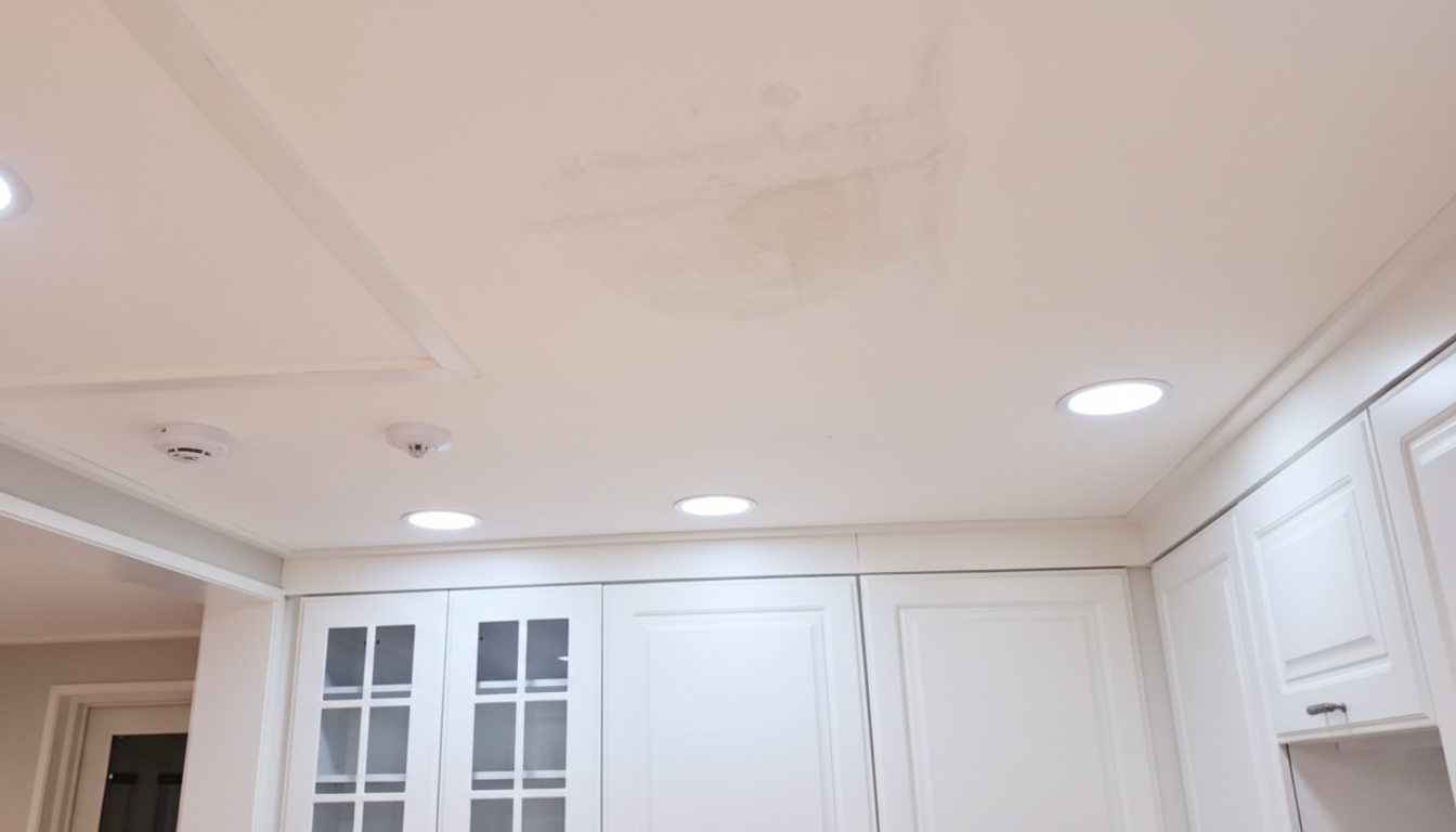 주방 천장 누수확인