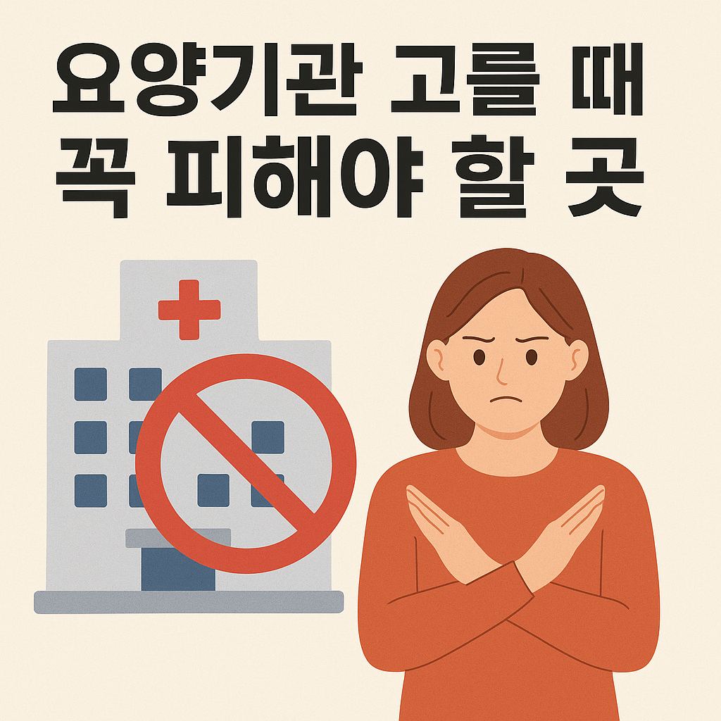 요양기관 선택할 때 절대 피해야 할 곳들, 후회하지 않는 체크리스트