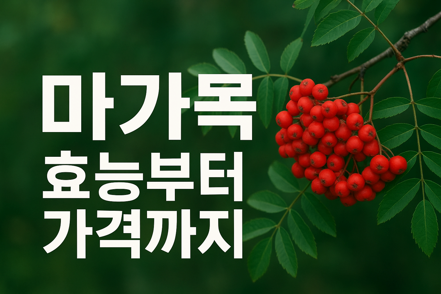 마가목의 놀라운 효능과 가격정보-자연이 준 면역 선물