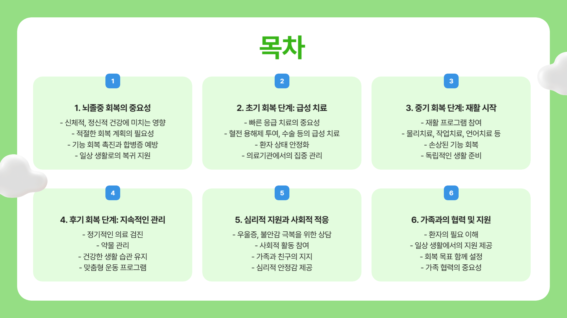 뇌졸중 회복, 단계별 가이드