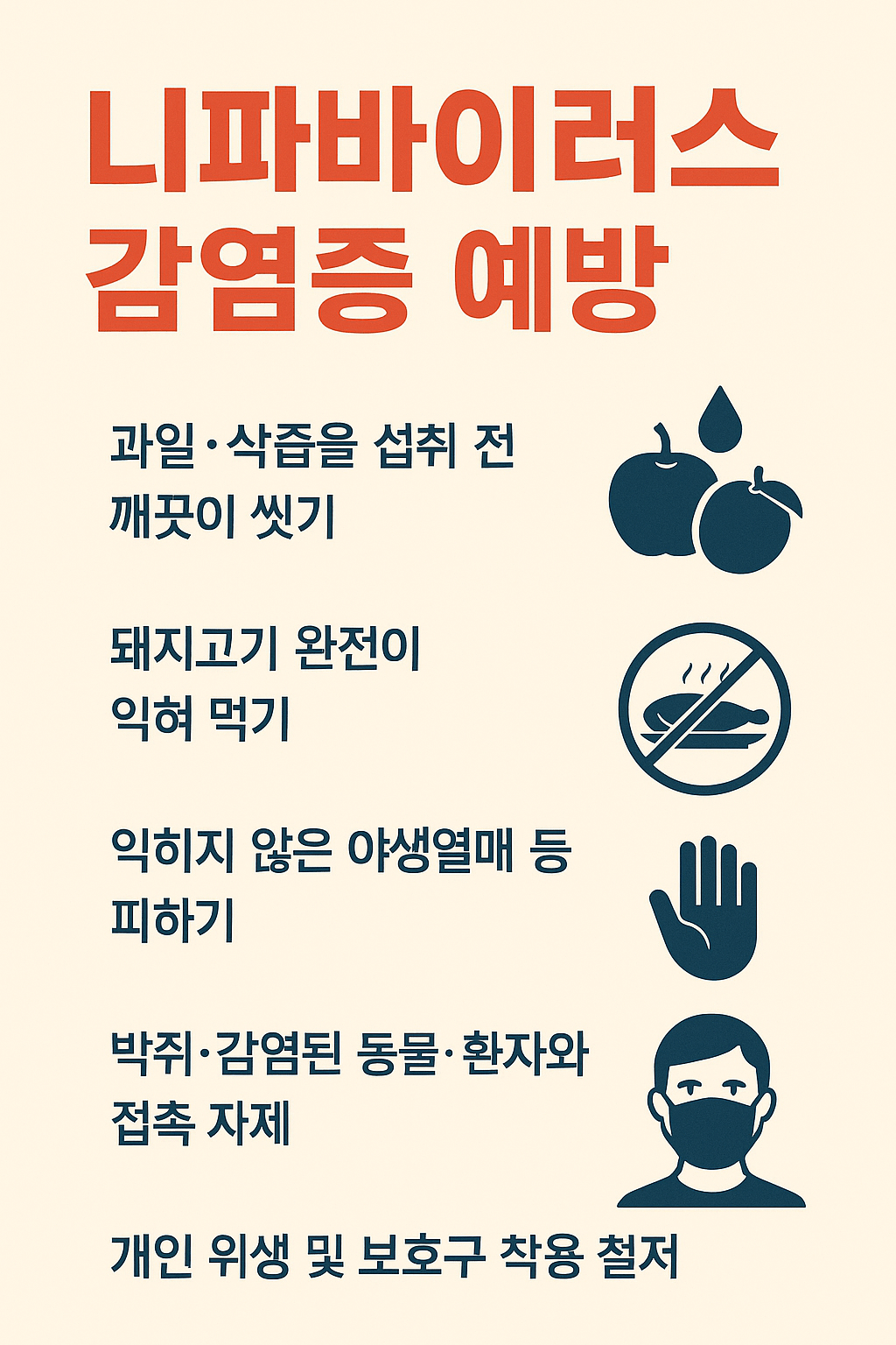 니파바이러스 예방