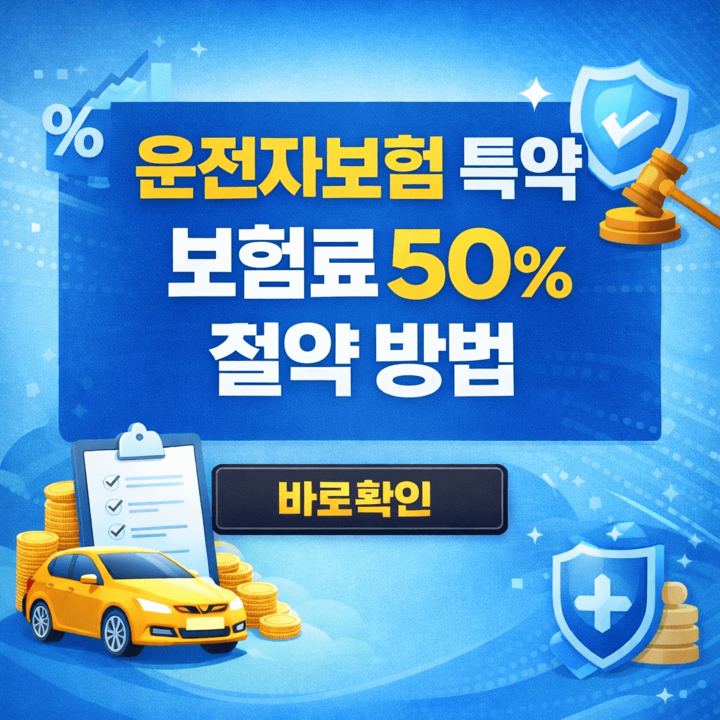 운전자보험 특약 이것만 알면 보험료 50% 절약