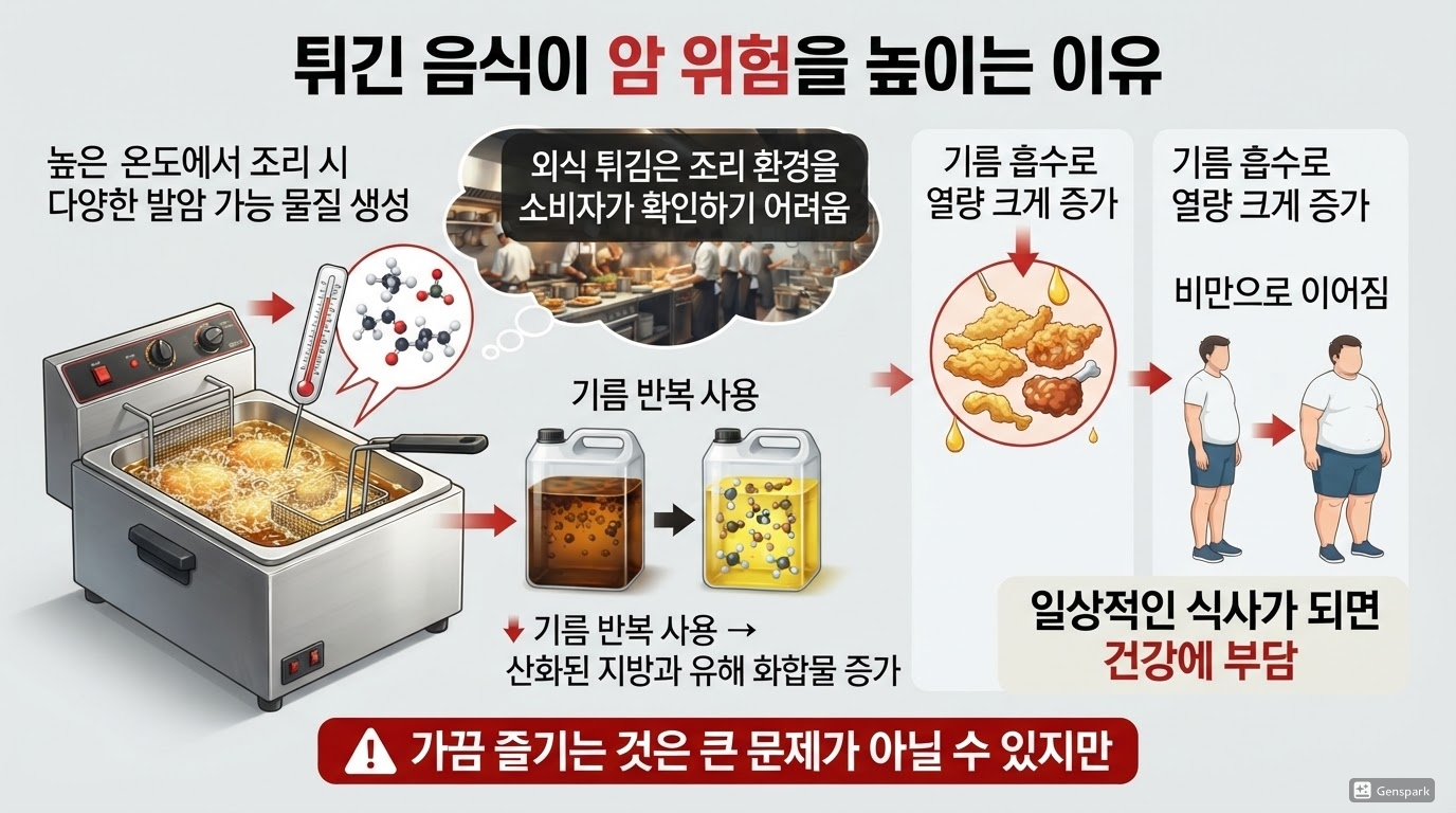 튀긴 음식이 암 위험을 높이는 이유