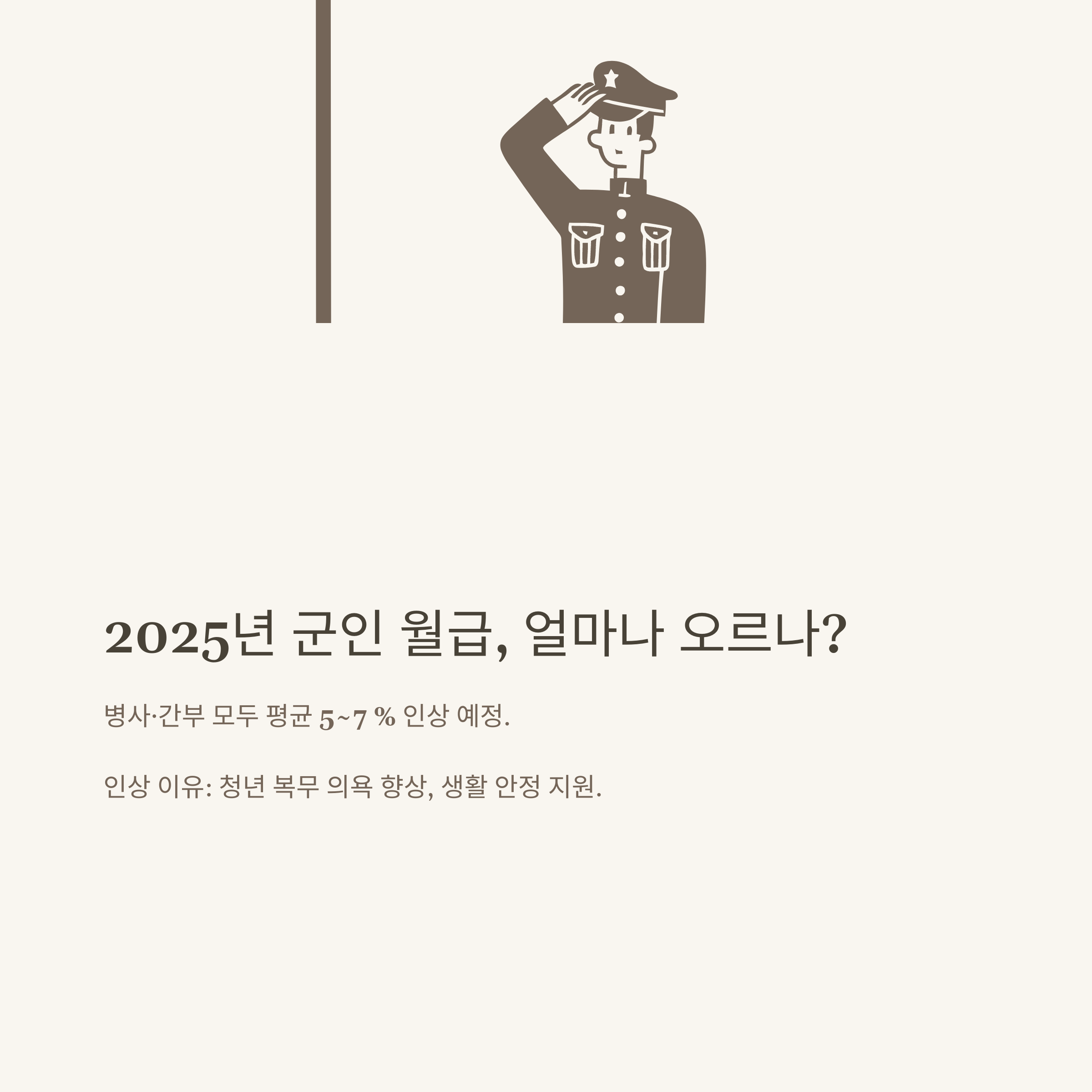 군인 월급 2025 완벽 가이드: 병사부터 간부, 직업군인 월급표와 인상 내용, 공익 및 적금 정보 총정리