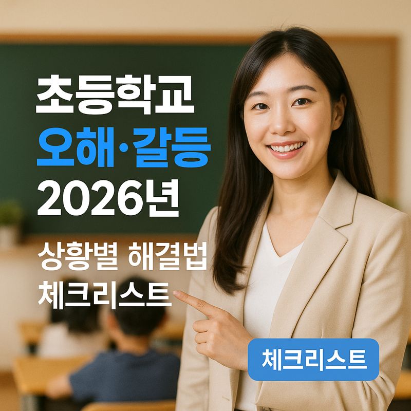 초등학교 오해·갈등 2026년 | 상황별 해결법 체크리스트