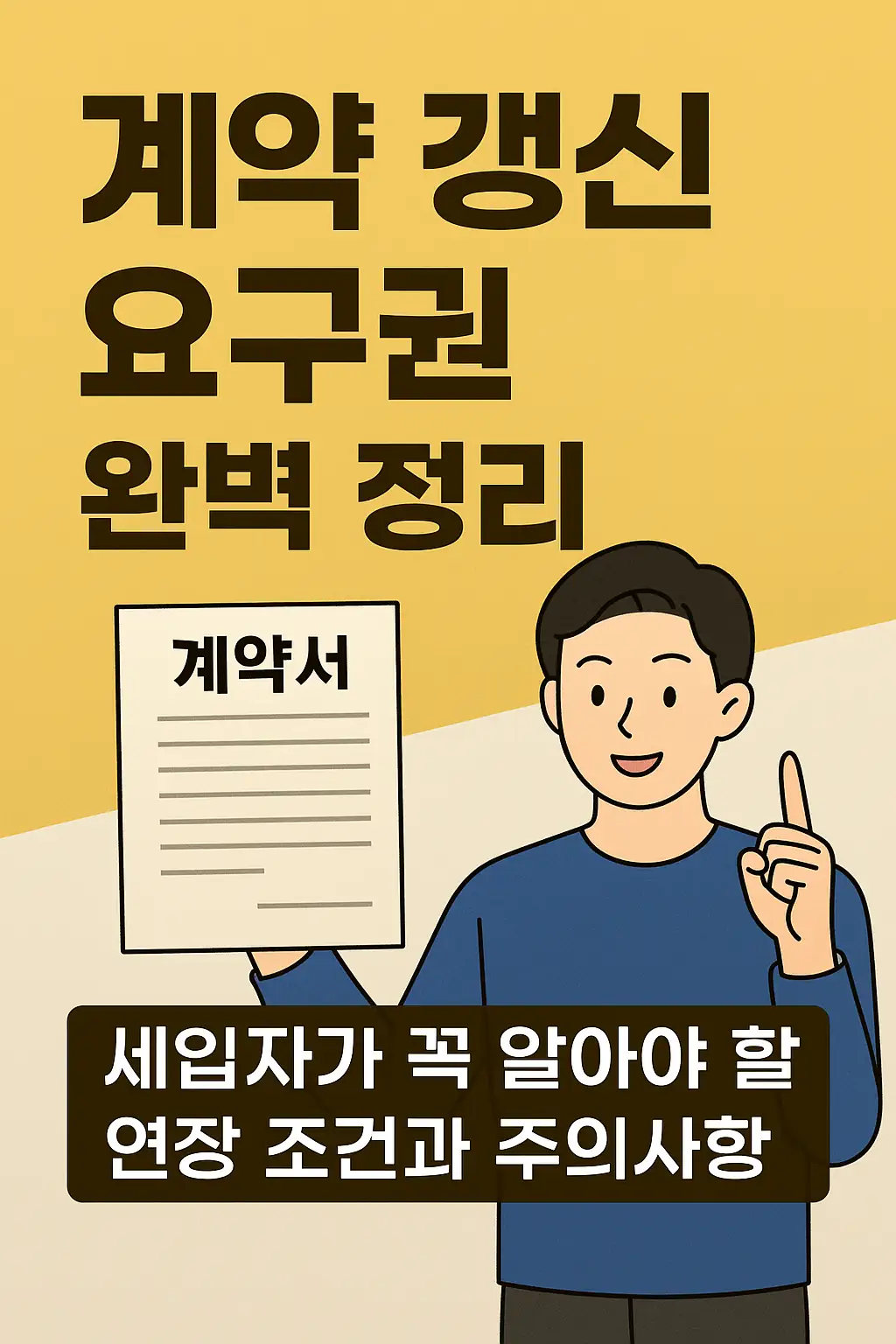 계약 갱신 요구권 설명 썸네일｜세입자 연장 조건 요약