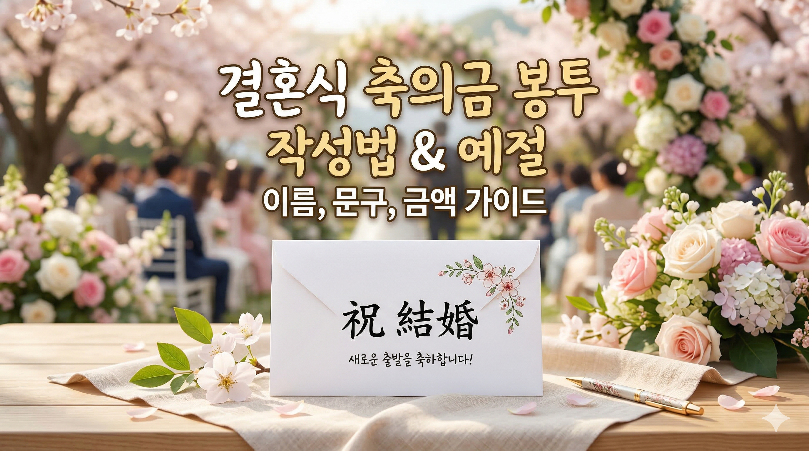 축의금 봉투 쓰는 방법 및 결혼식 하객 예절 가이드