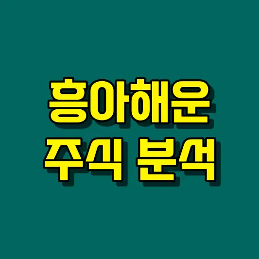 흥아해운 주식 분석