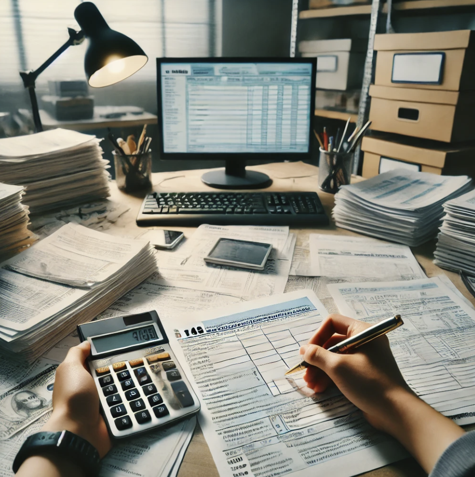 세금 신고하는 장면