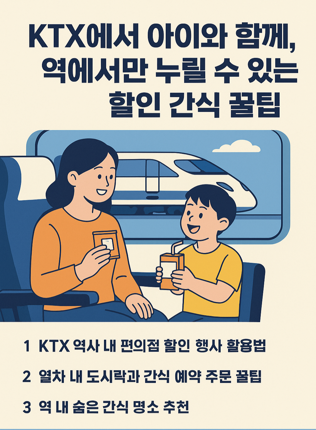 KTX에서 아이와 함께, 역에서만 누릴 수 있는 할인 간식 꿀팁