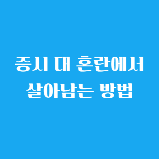 증시 대 혼란에서 살아남는 방법