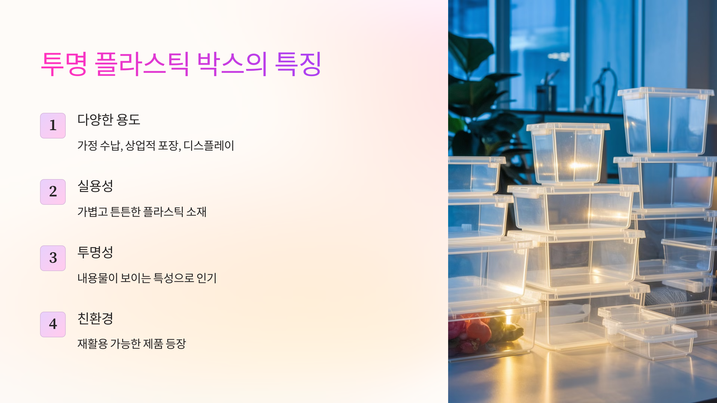 📦 투명 플라스틱 박스의 종류와 활용법