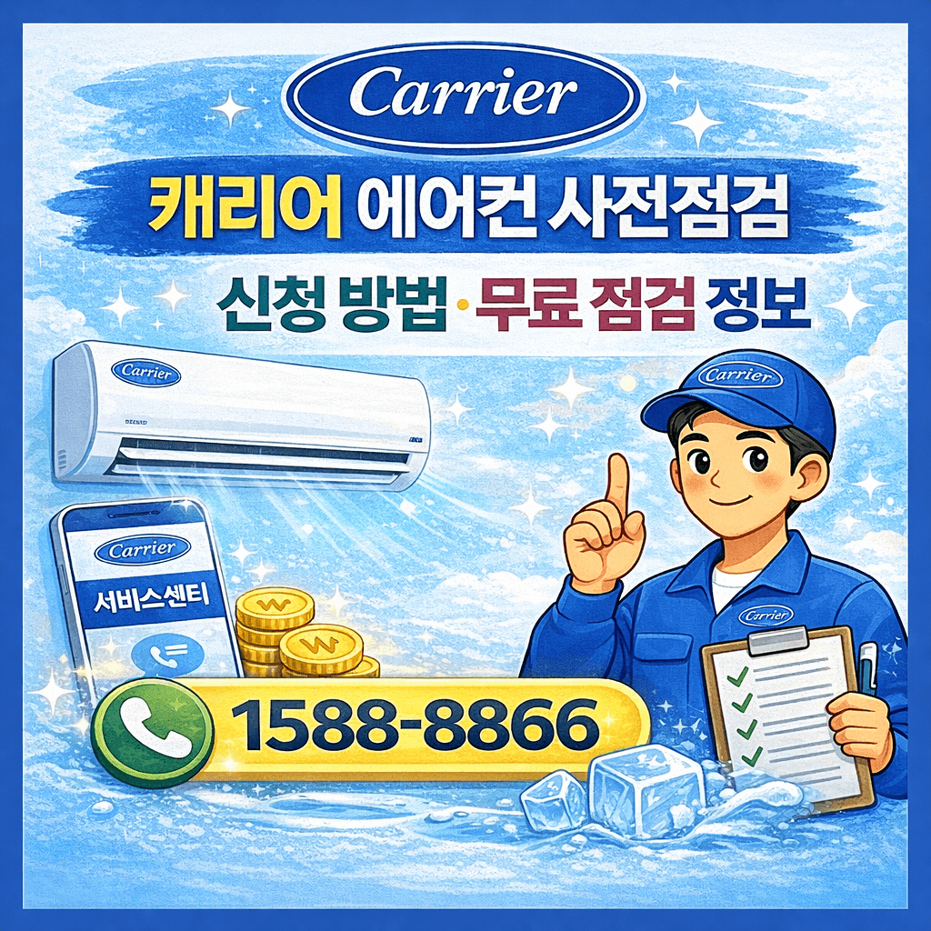 캐리어 에어컨 사전점검 신청 방법 무료 점검 정보 총정리