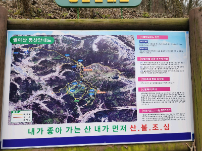 등산로 입구 안내표지판