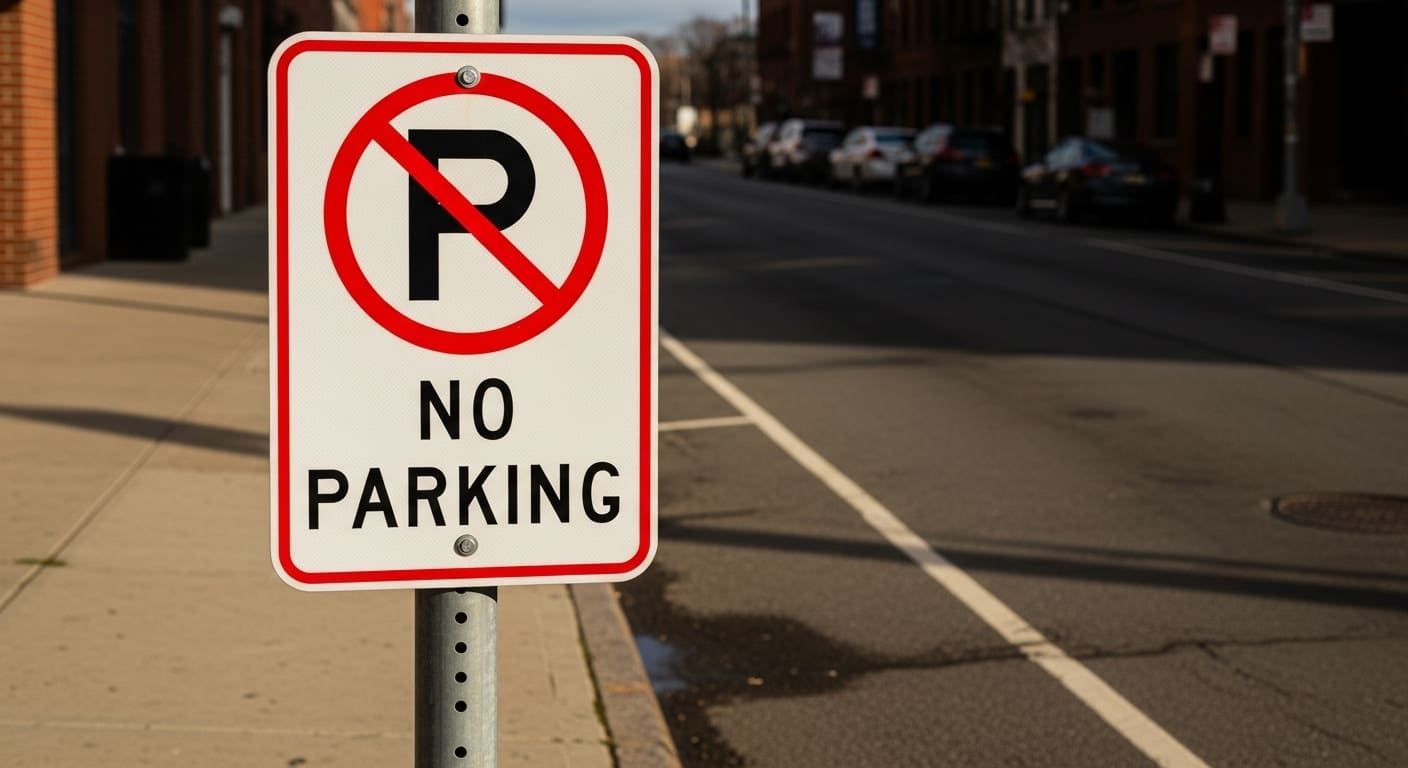 주정차 과태료 고지서가 차량에 부착된 모습