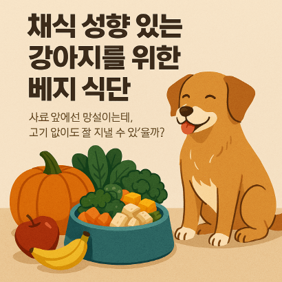 채식 성향 있는 강아지를 위한 베지 식단