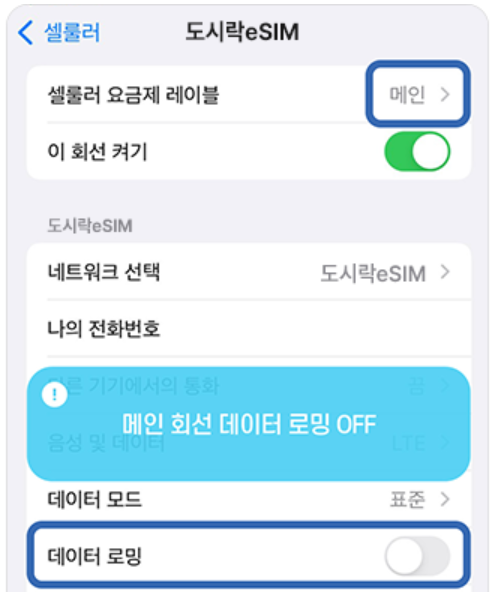이심 사용법 - 출처 도시락eSIM