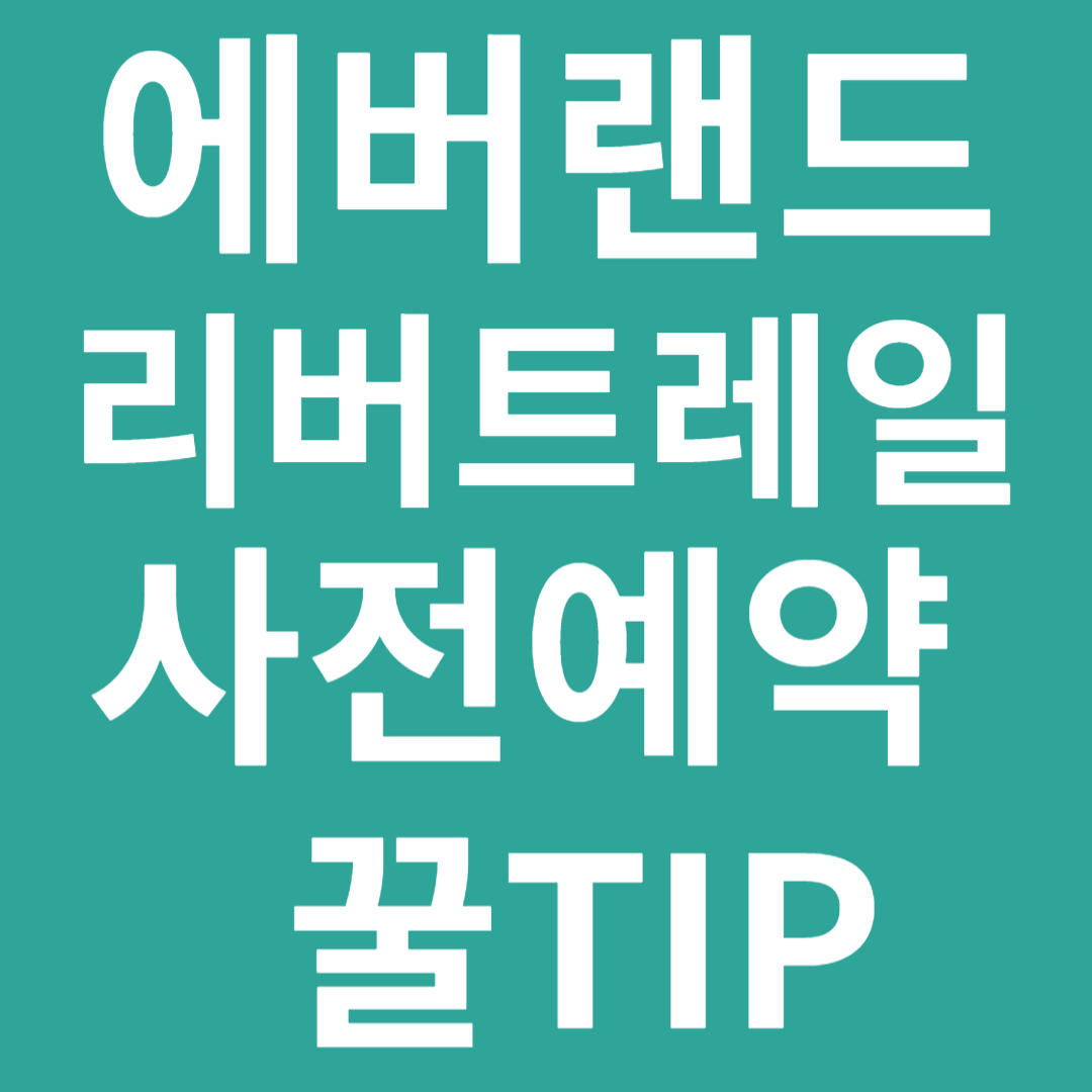 에버랜드 리버트레일 사전예약