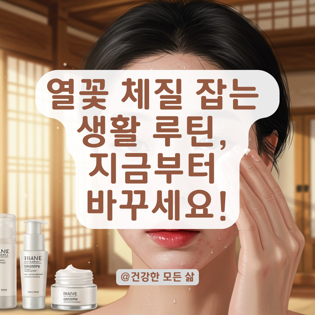 여름에 땀 폭발 + 여드름 폭탄? 열꽃 체질이라면 생활습관부터 바꿔보세요.