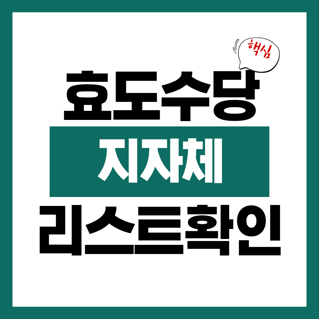 효도 수당 지급하는 지자체 확인하고 바로 신청하기