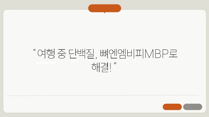 여행 중 실용적인 단백질 보충 전략