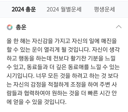 2024 신년운세 무료보기 다음 네이버 신한 농협