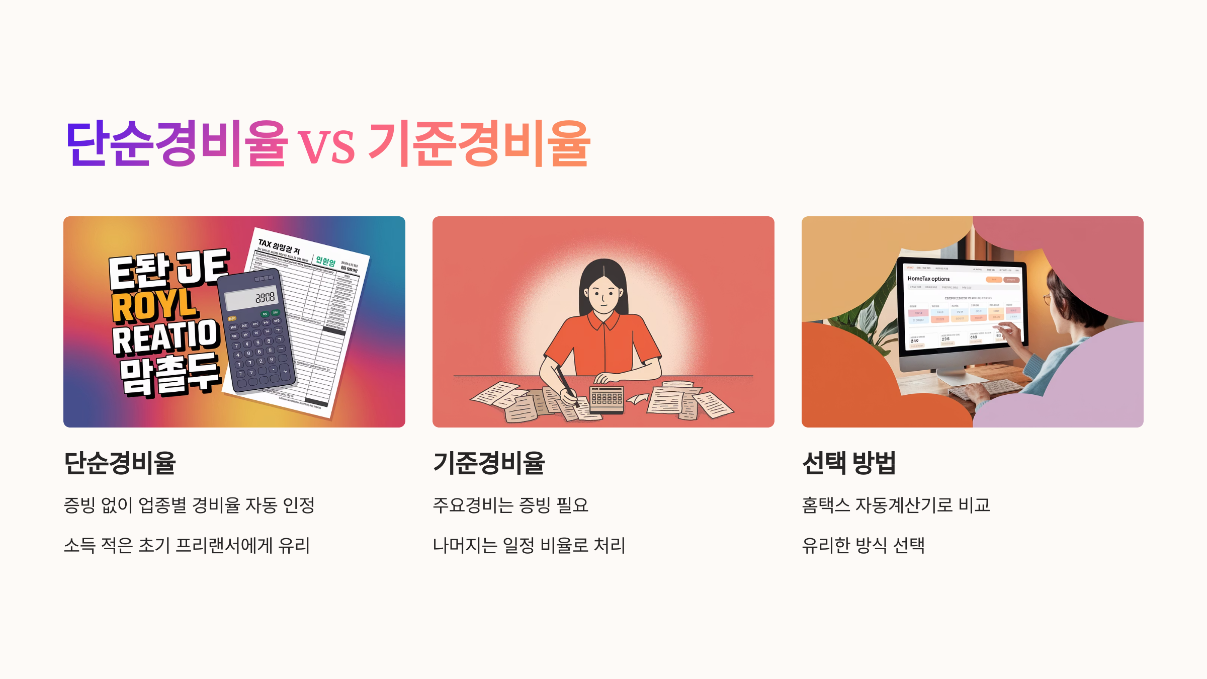 🔍 4. 단순경비율 VS 기준경비율