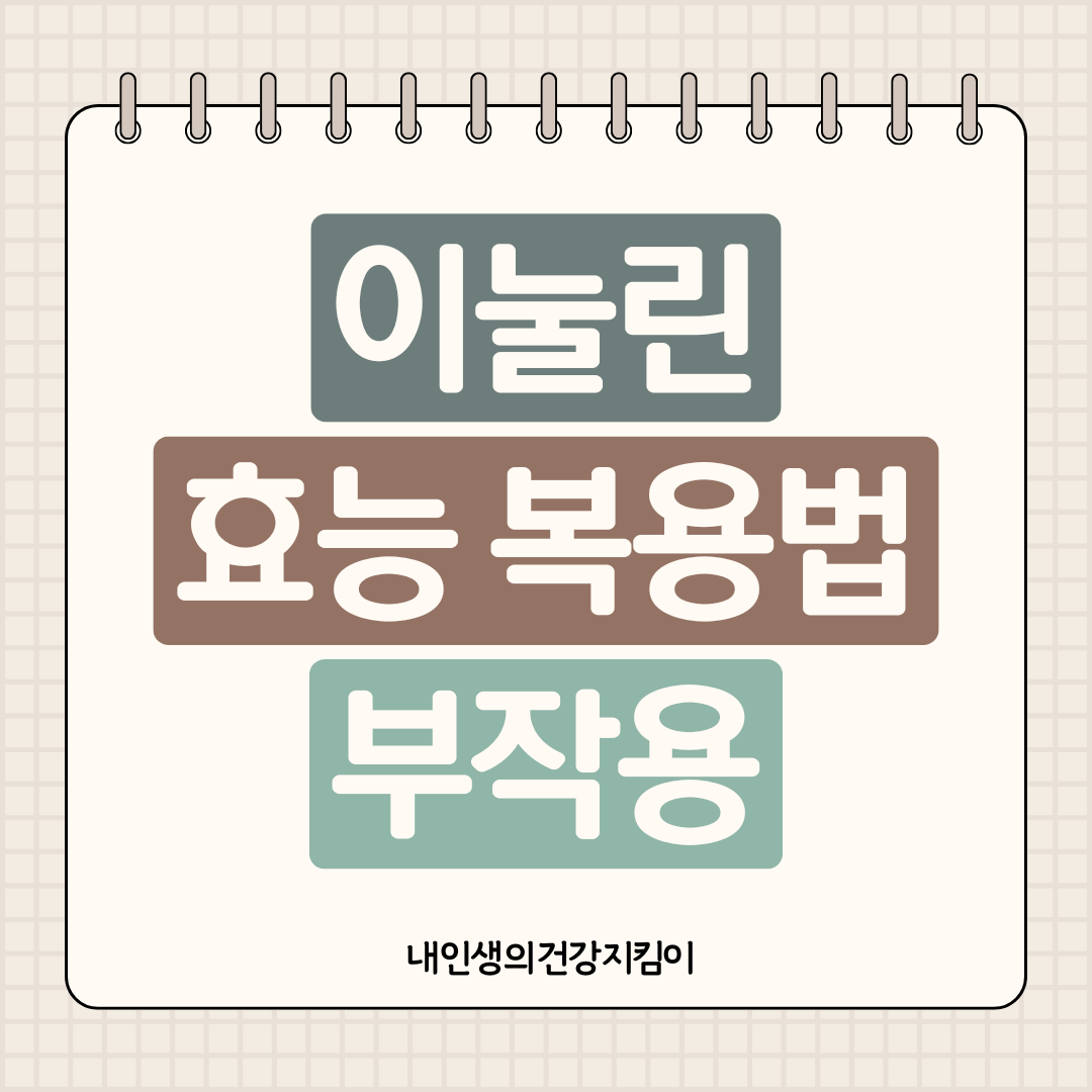 이눌린 효능 부작용 복용법