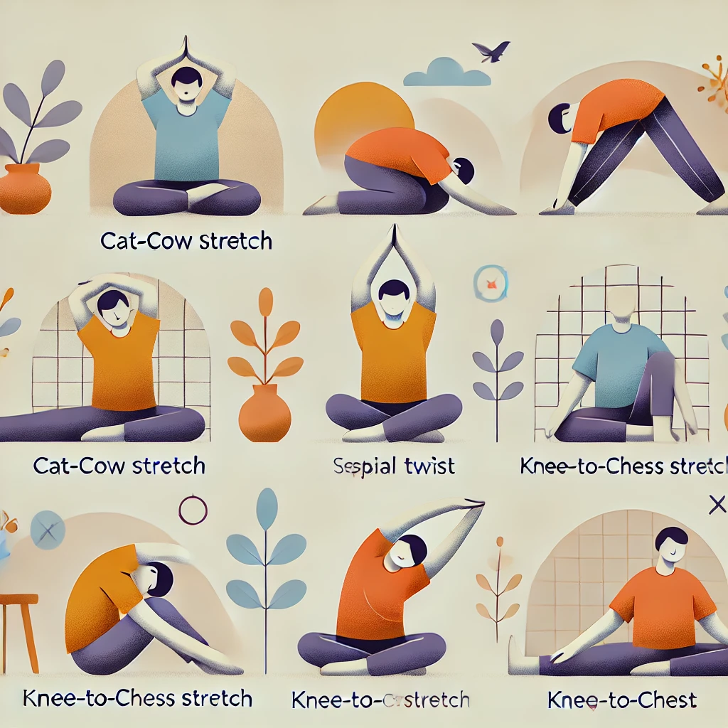 요통 스트레칭 이미지