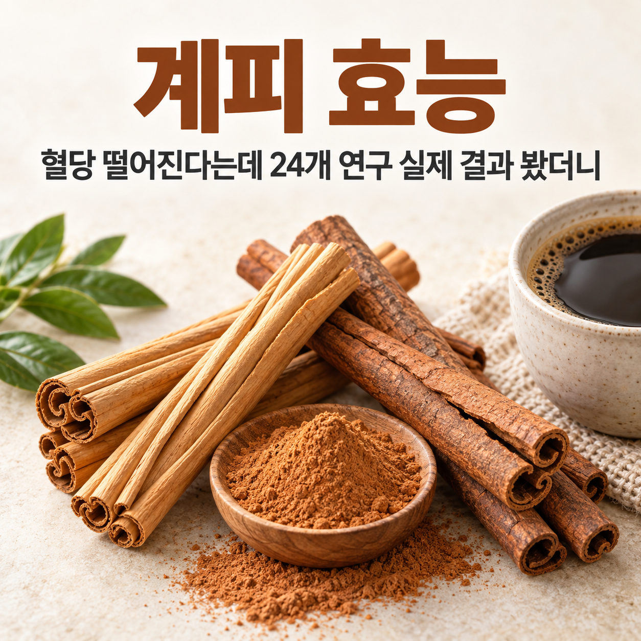 계피 효능 혈당 떨어진다는데 24개 연구 실제 결과 봤더니