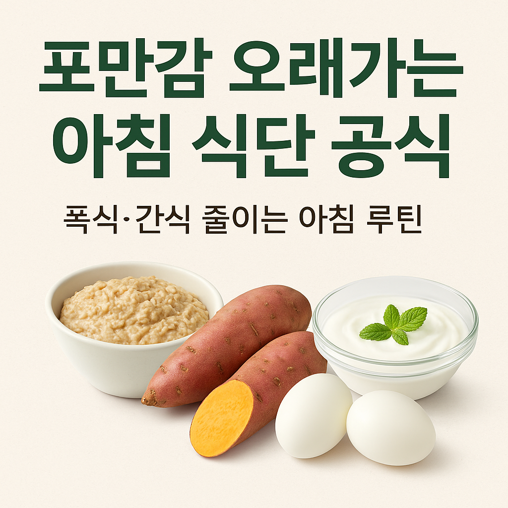 포만감 오래가는 아침 식단 공식 / 폭식·간식 줄이는 과학적 아침 루틴