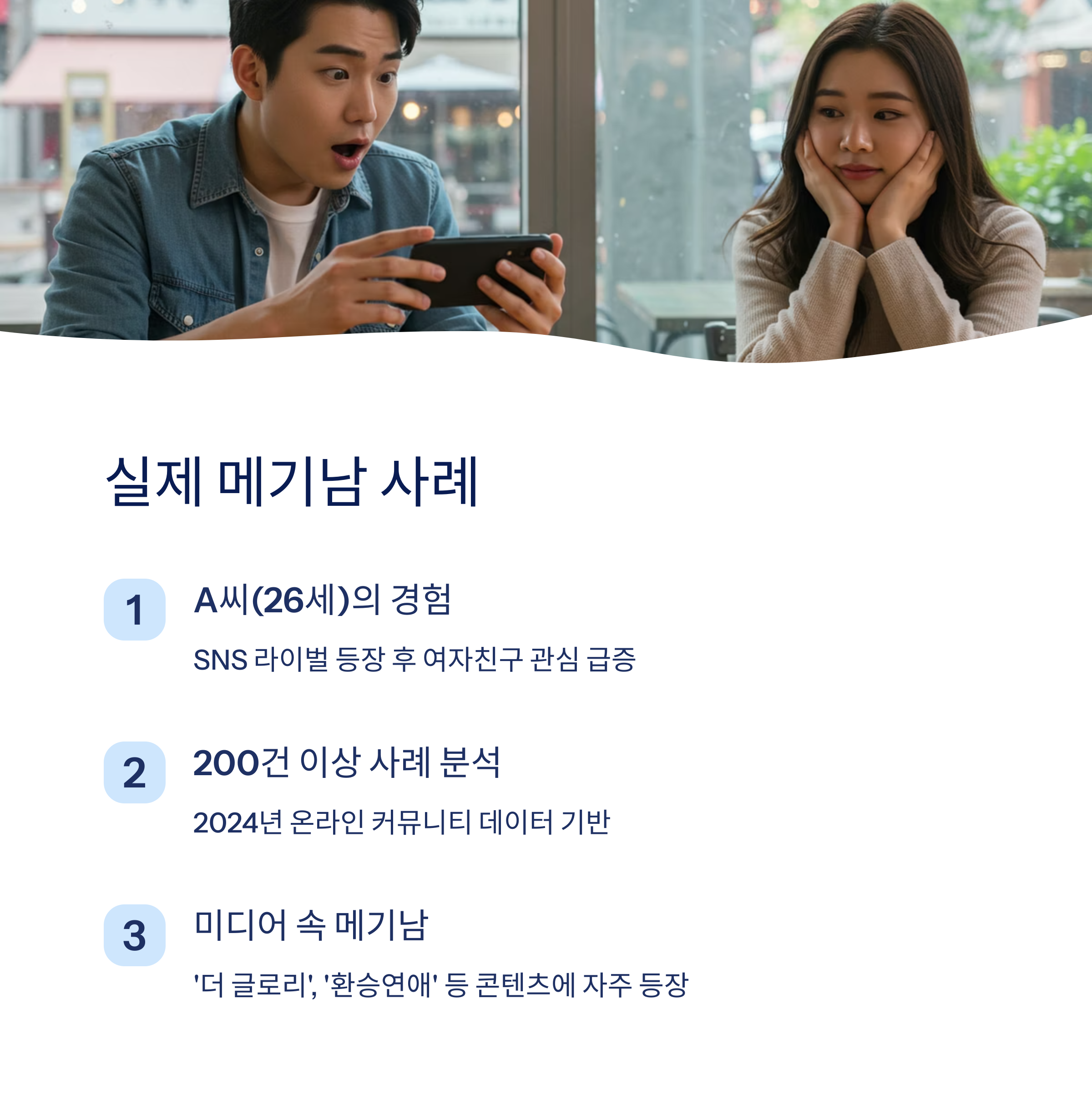 메기남 예시와 사례