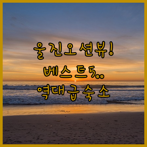 경북 울진 여행 오션뷰 숙소 베스트 ..