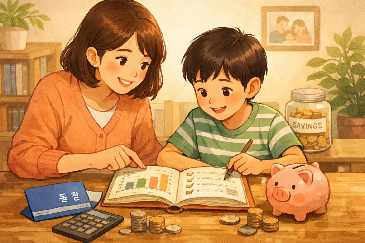 자녀 금융 교육 이미지 사진